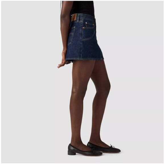 Levi's Icon Western Yoke Mini Skirt - Size 24 - Picture 3 of 6